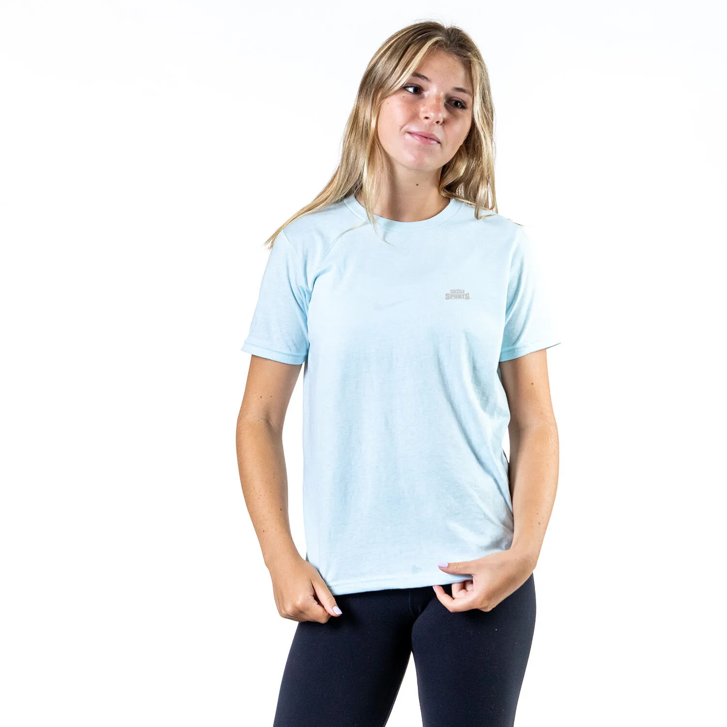 Field Hockey Short Sleeve T-Shirt - Neon Field Hockey Girl (Back Design) 